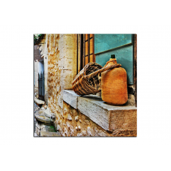 Obraz na plátně - Stará středomořská ulice - čtverec